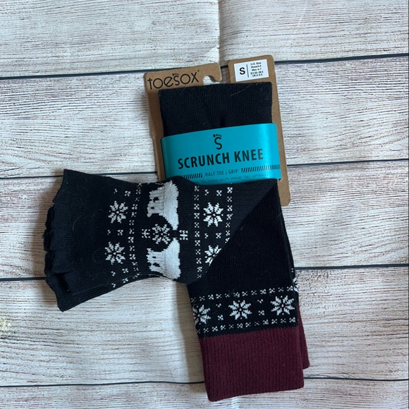 NWT TOESOX SCRUNCH KNEE half toe socks - Picture 2 of 6